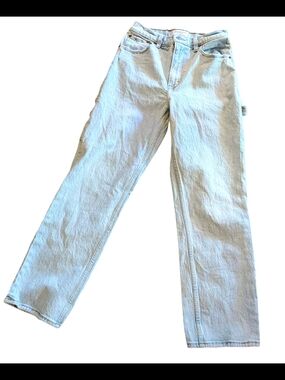 Abercrombie & Fitch Light Blue Distressed Carpenter Jeans Size 27